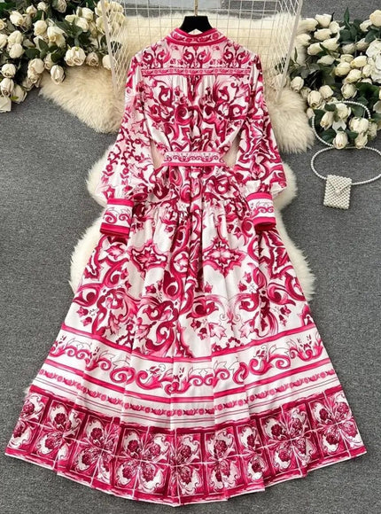 Serenity Single Breasted Belt Maxi Dress - Fashion Pov