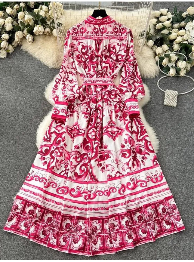 Serenity Single Breasted Belt Maxi Dress - Fashion Pov