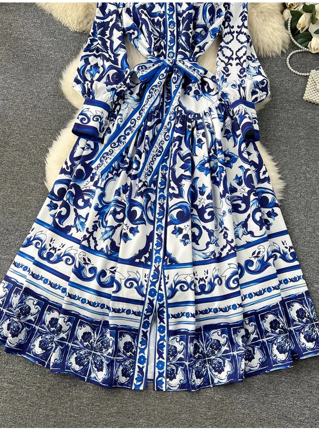 Serenity Single Breasted Belt Maxi Dress - Fashion Pov