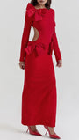 Sienna Bow Backless Maxi Dress - Fashion Pov