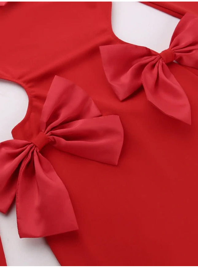 Sienna Bow Backless Maxi Dress - Fashion Pov