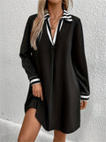 Sienna Casual Long Sleeve Mini Dress - Fashion Pov