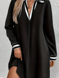 Sienna Casual Long Sleeve Mini Dress - Fashion Pov