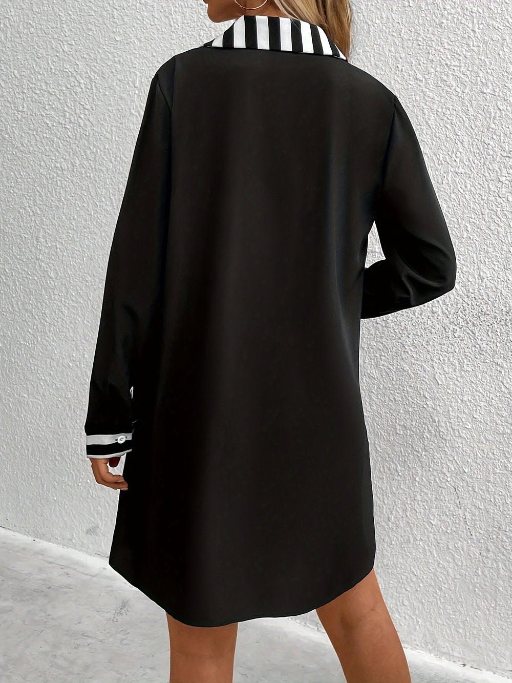 Sienna Casual Long Sleeve Mini Dress - Fashion Pov