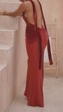 Sienna Cutout Halter Gown Dress - Fashion Pov