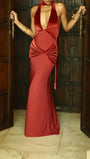 Sienna Cutout Halter Gown Dress - Fashion Pov