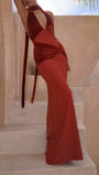 Sienna Cutout Halter Gown Dress - Fashion Pov