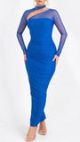 Sienna Mesh Ruched Maxi Dress - Fashion Pov