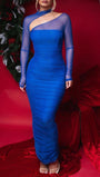 Sienna Mesh Ruched Maxi Dress - Fashion Pov