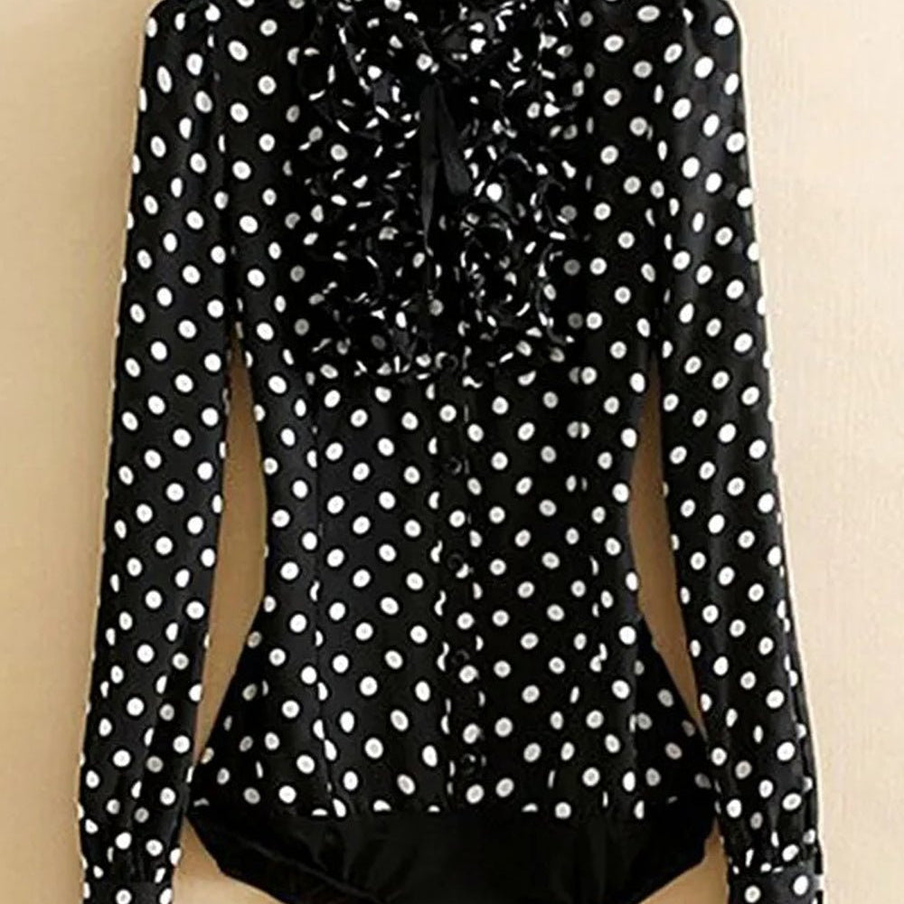 Sienna Ruffles Bodysuit Shirt - Fashion Pov