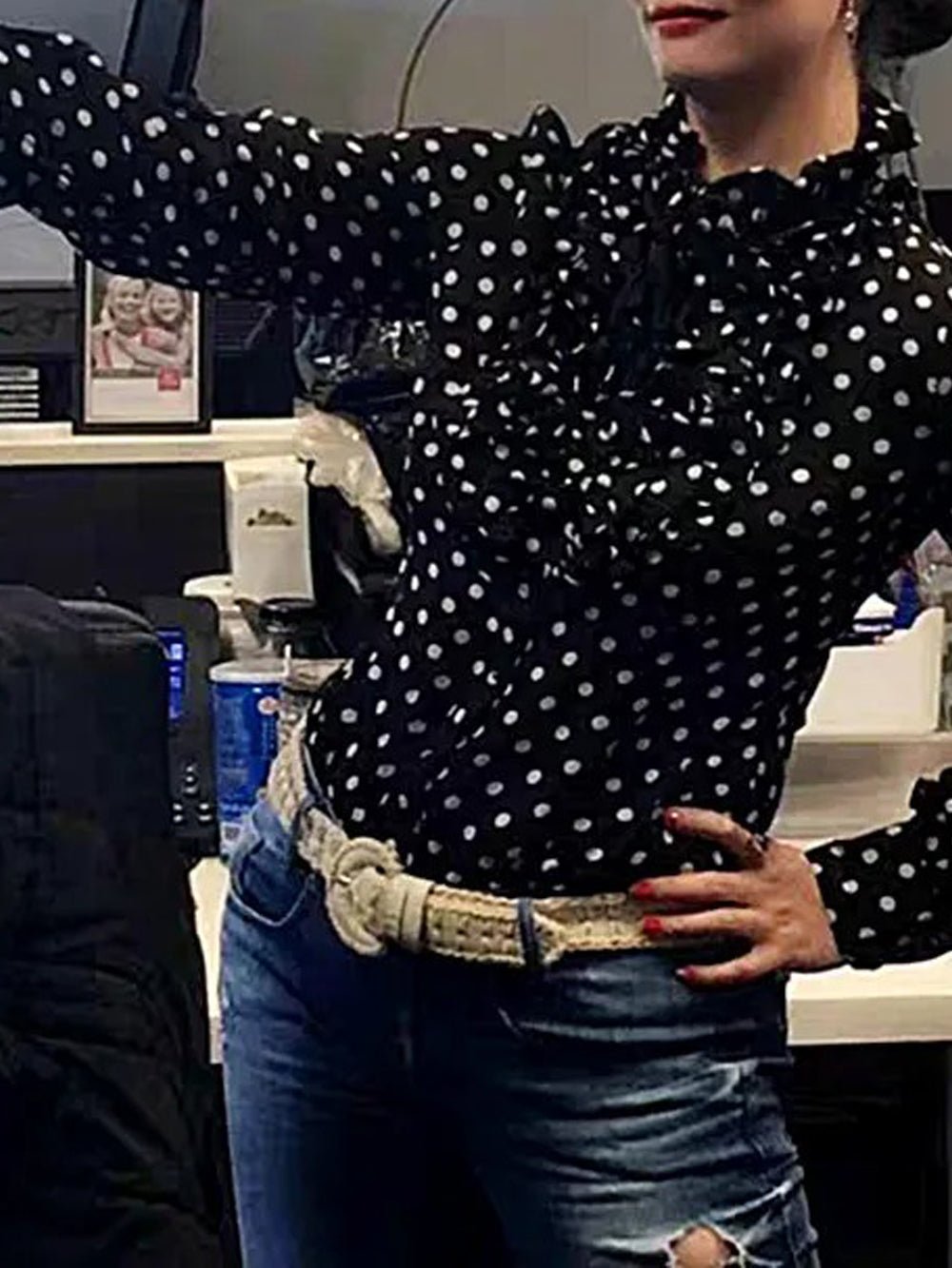 Sienna Ruffles Bodysuit Shirt - Fashion Pov