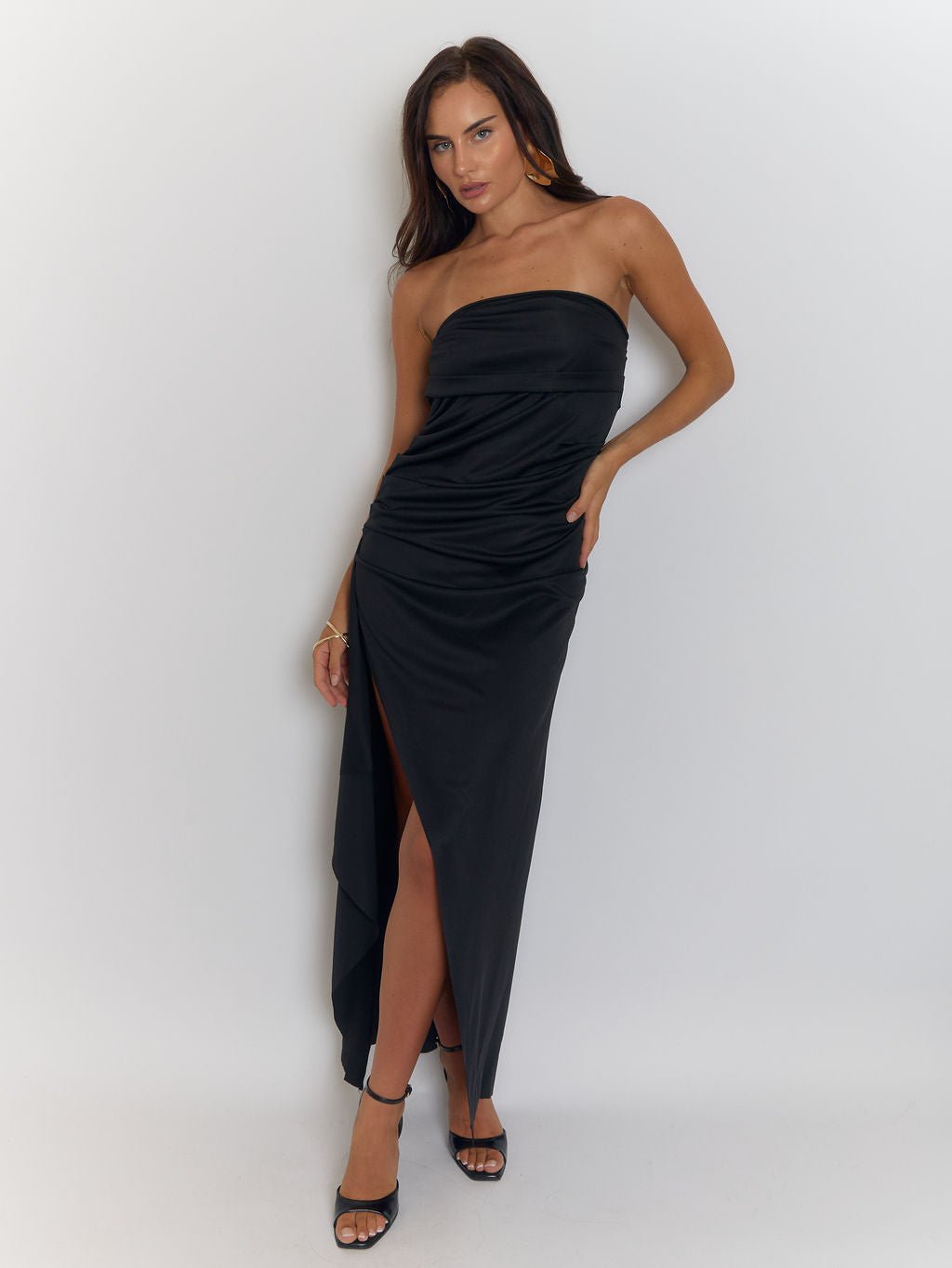 Sienna Strapless Backless Maxi Dress Black / M Sienna Strapless Backless Maxi Dress Black / M