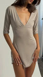 Sienna Wrap V - Neck Mini Dress - Fashion Pov
