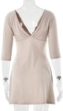 Sienna Wrap V - Neck Mini Dress - Fashion Pov