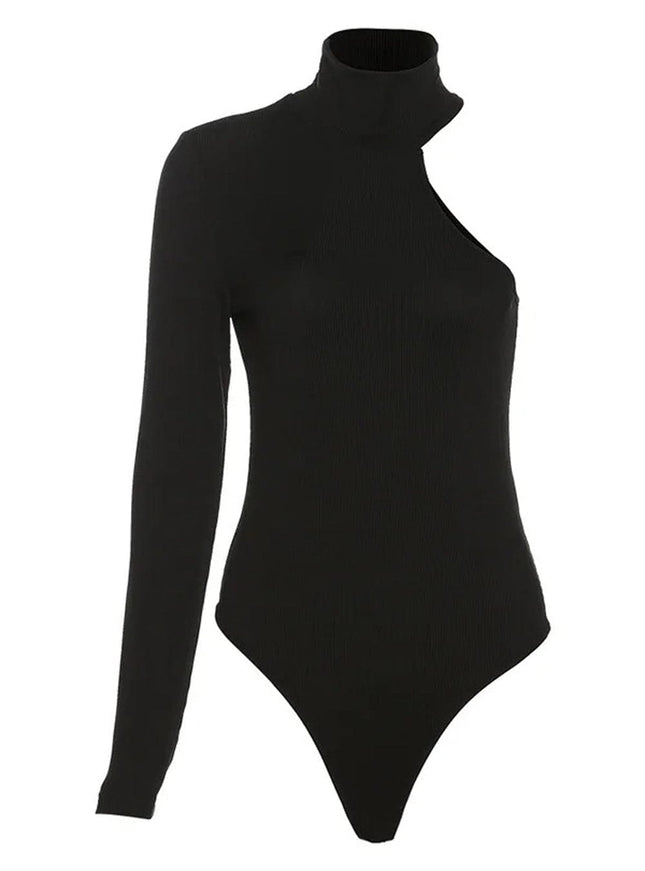 Skylar One Shoulder Kintted Bodysuit - Fashion Pov