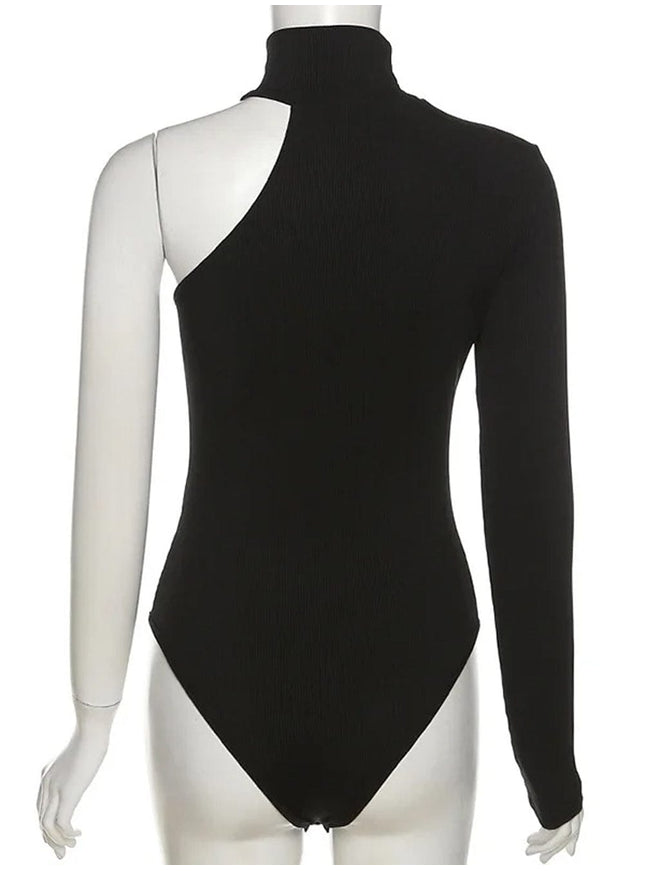 Skylar One Shoulder Kintted Bodysuit - Fashion Pov