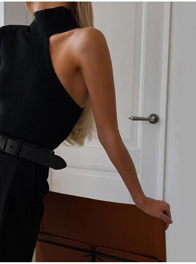 Skylar One Shoulder Kintted Bodysuit - Fashion Pov