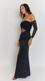 Sloane Off Shoulder Hollow Out Maxi Dress - Fashion Pov