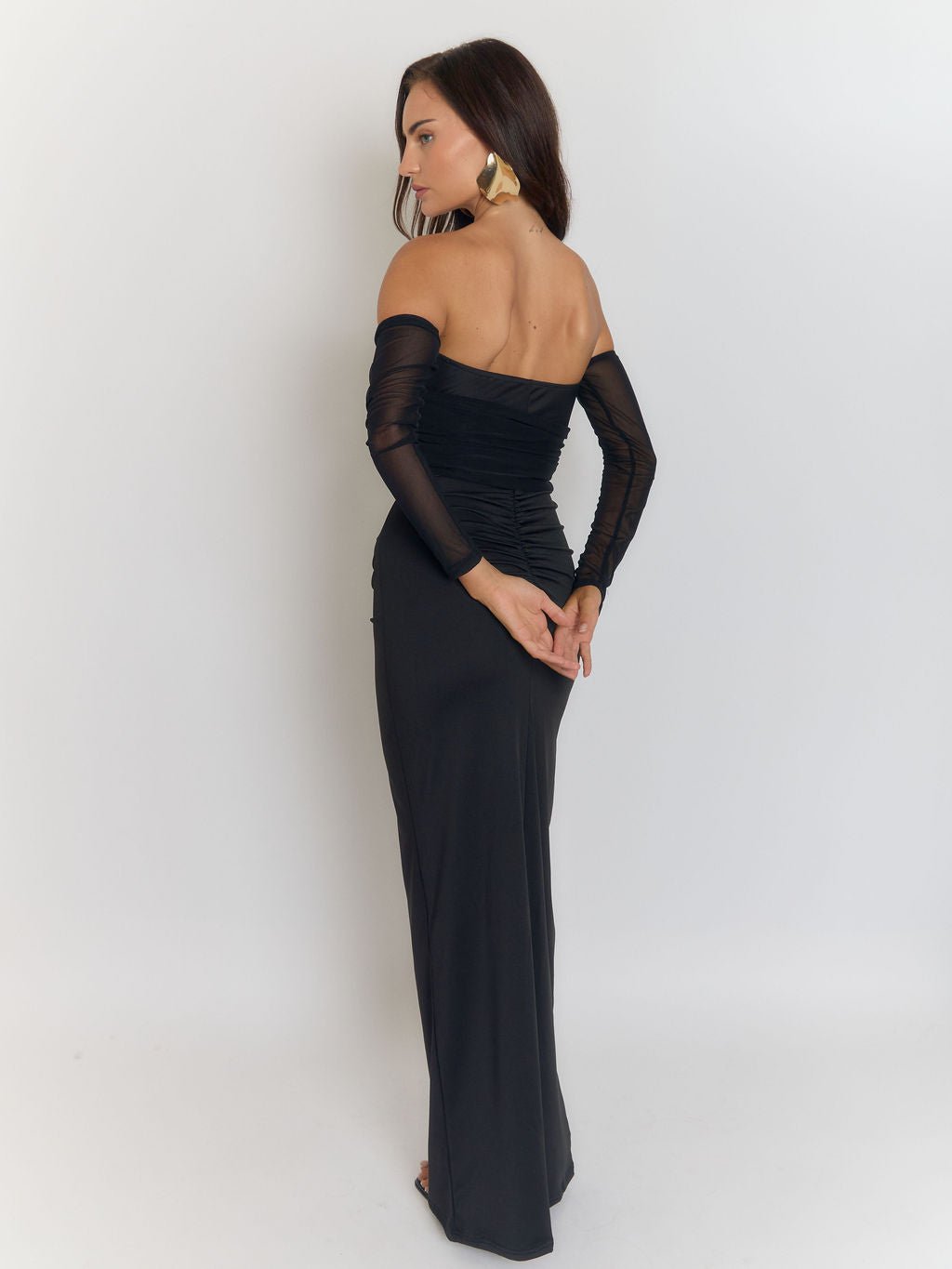 Sloane Off Shoulder Hollow Out Maxi Dress - Fashion Pov