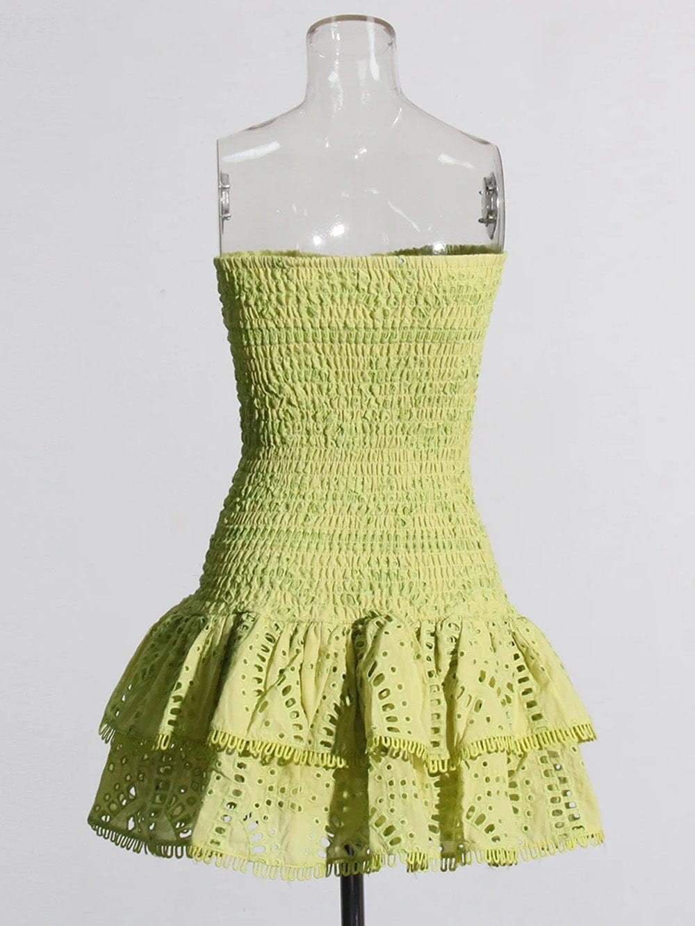 Sophia Sleeveless Spliced Ruffles Mini Dress - Fashion Pov