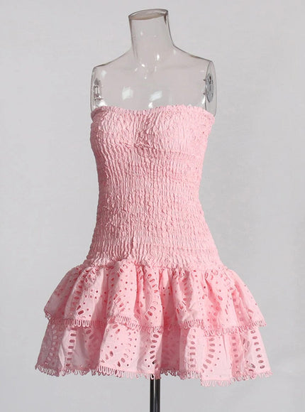 Sophia Sleeveless Spliced Ruffles Mini Dress - Fashion Pov