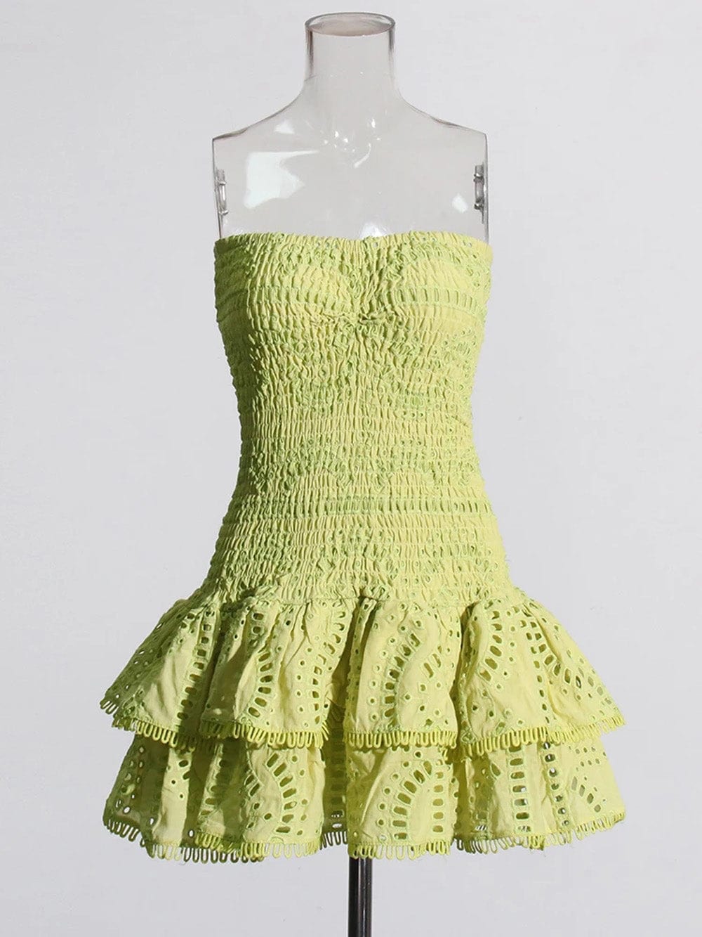 Sophia Sleeveless Spliced Ruffles Mini Dress - Fashion Pov