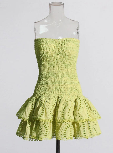 Sophia Sleeveless Spliced Ruffles Mini Dress - Fashion Pov