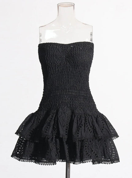 Sophia Sleeveless Spliced Ruffles Mini Dress - Fashion Pov
