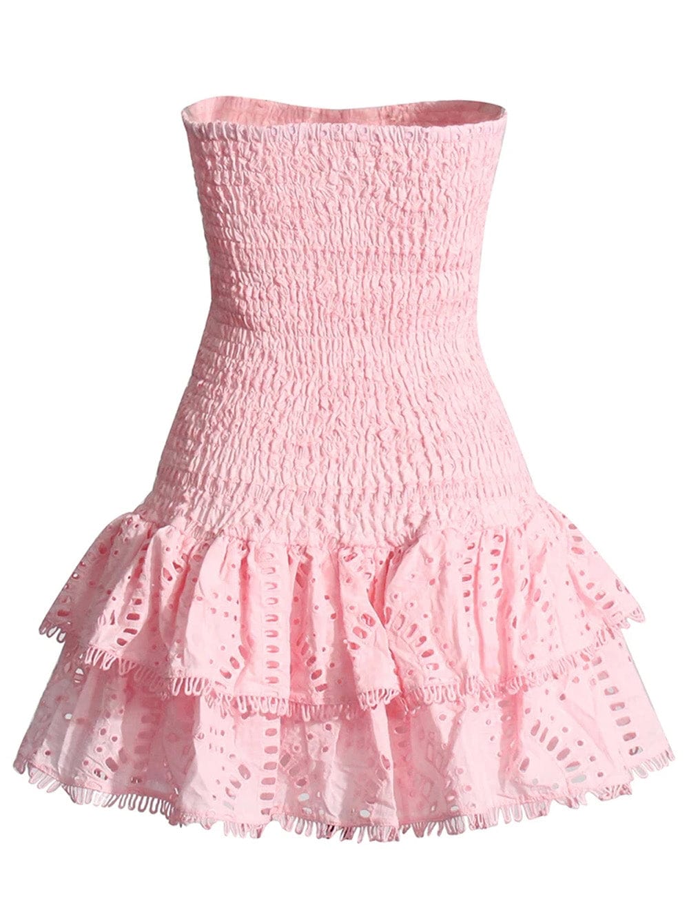 Sophia Sleeveless Spliced Ruffles Mini Dress - Fashion Pov