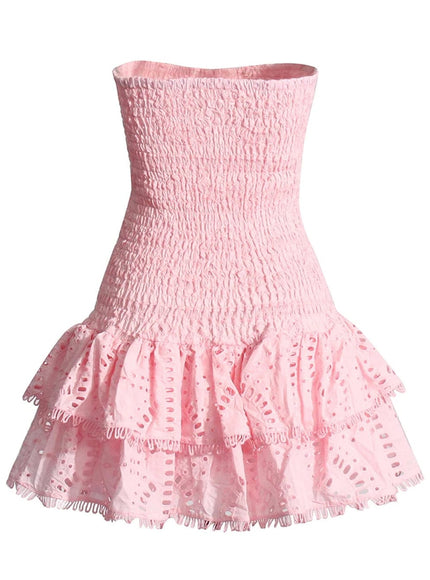 Sophia Sleeveless Spliced Ruffles Mini Dress - Fashion Pov