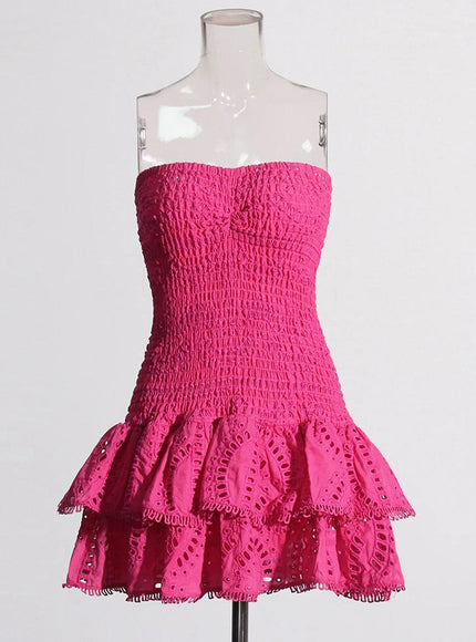 Sophia Sleeveless Spliced Ruffles Mini Dress - Fashion Pov