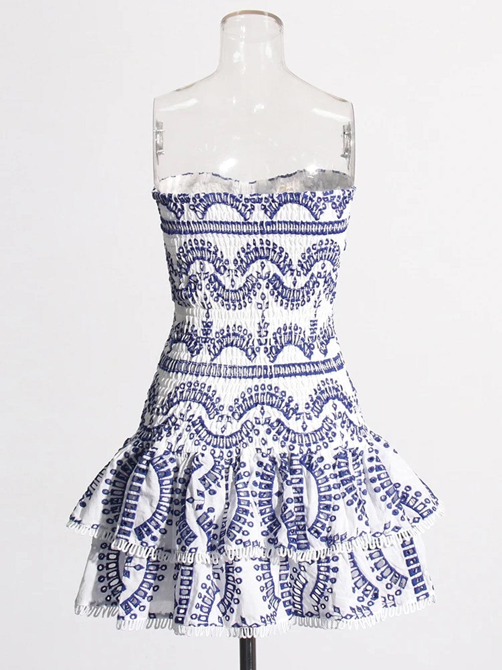 Sophia Sleeveless Spliced Ruffles Mini Dress - Fashion Pov
