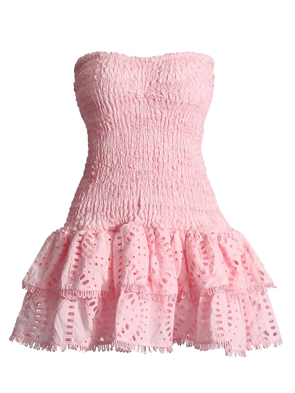 Sophia Sleeveless Spliced Ruffles Mini Dress - Fashion Pov