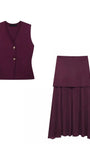 Summer Sleeveless Top & Skirt Set - Fashion Pov