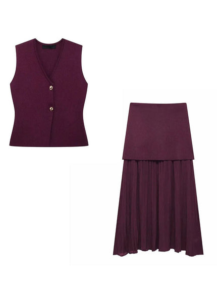Summer Sleeveless Top & Skirt Set - Fashion Pov