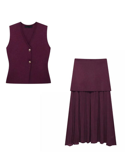 Summer Sleeveless Top & Skirt Set - Fashion Pov