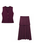 Summer Sleeveless Top & Skirt Set - Fashion Pov