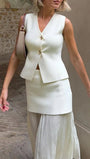 Summer Sleeveless Top & Skirt Set - Fashion Pov