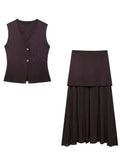 Summer Sleeveless Top & Skirt Set - Fashion Pov