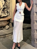 Summer Sleeveless Top & Skirt Set - Fashion Pov