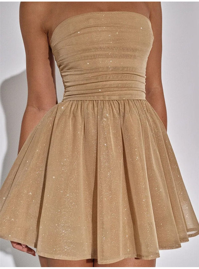 Tahlia Off Shoulder Sequins Mini Dress - Fashion Pov