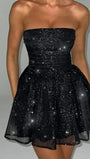 Tahlia Off Shoulder Sequins Mini Dress - Fashion Pov