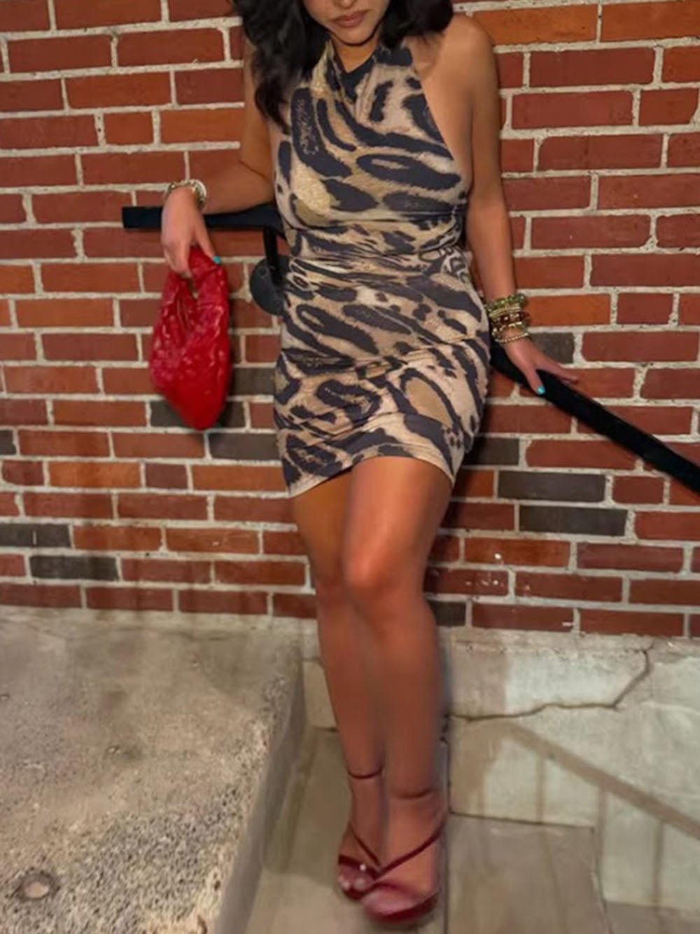 Talia Animal Print Mini Dress - Fashion Pov