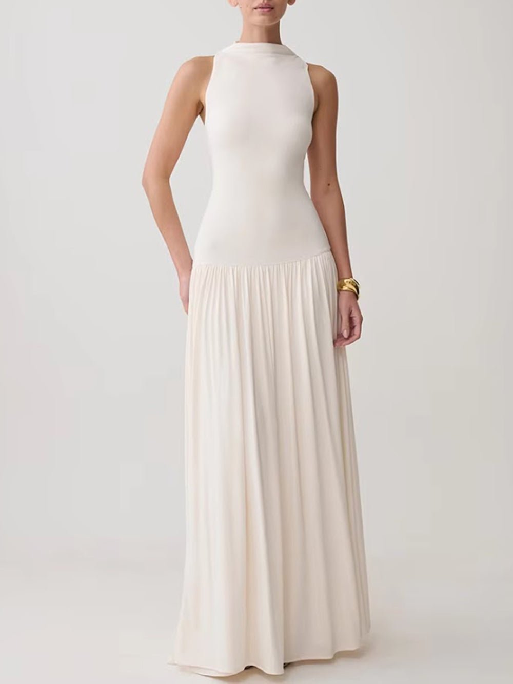 Talia Drop Waist Maxi Dress - Fashion Pov