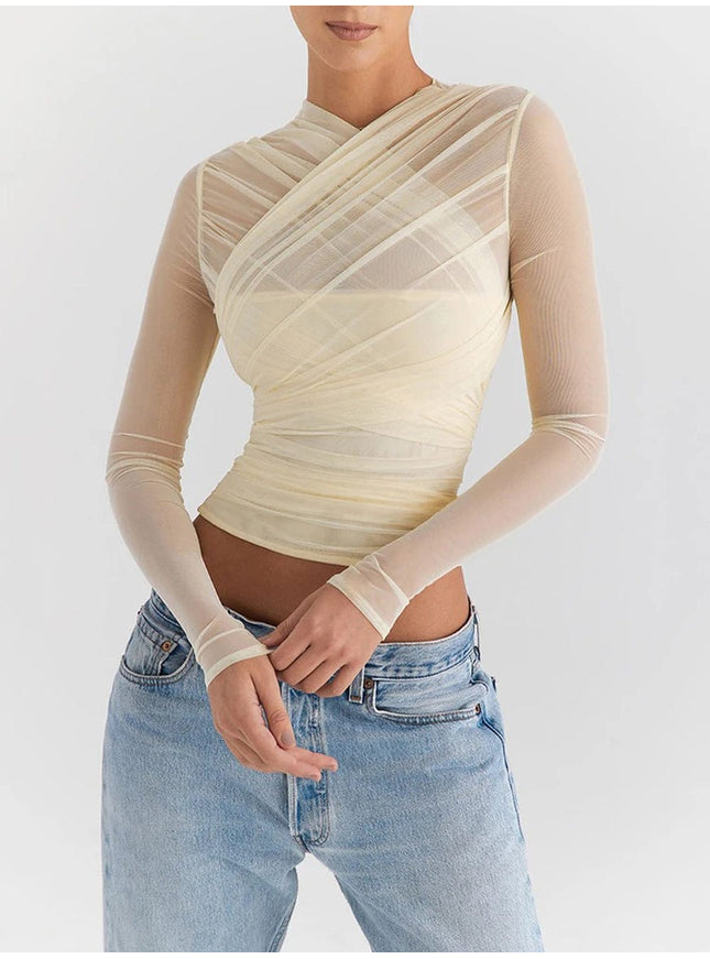 Talia Sheer Mesh Top - Fashion Pov