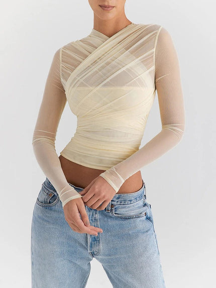 Talia Sheer Mesh Top - Fashion Pov