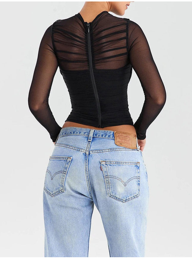 Talia Sheer Mesh Top - Fashion Pov