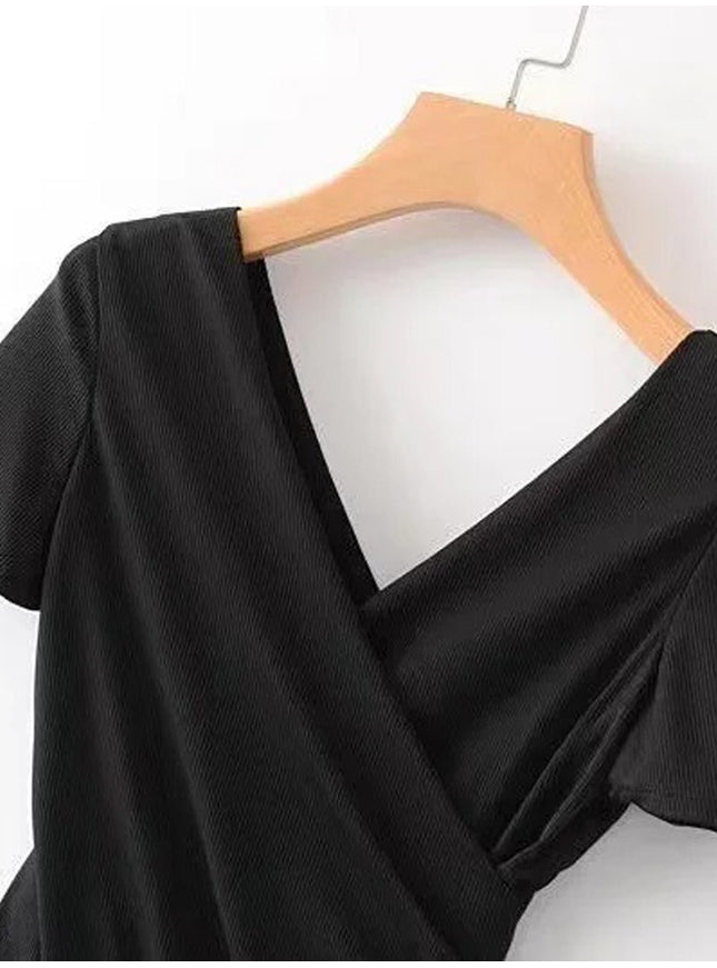 Tara Short Sleeve Bodycon Top - Fashion Pov