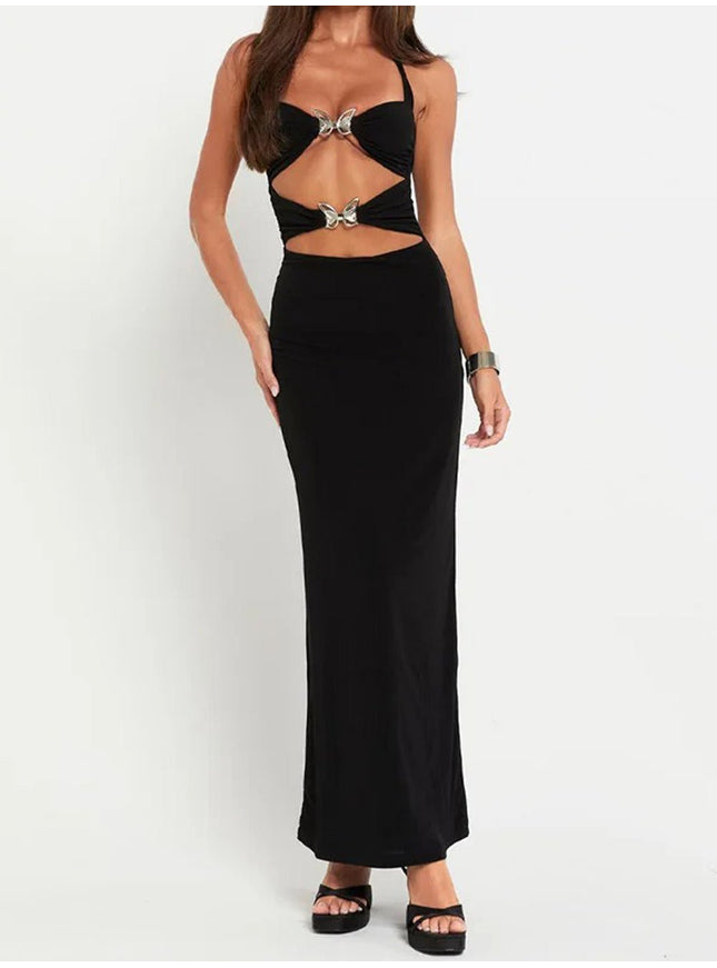 Tayla Hollow Out Bodycon Maxi Dress - Fashion Pov