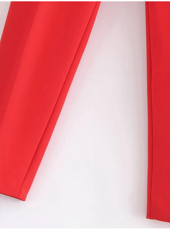 Tessa Metallic Button Ankle Pant - Fashion Pov
